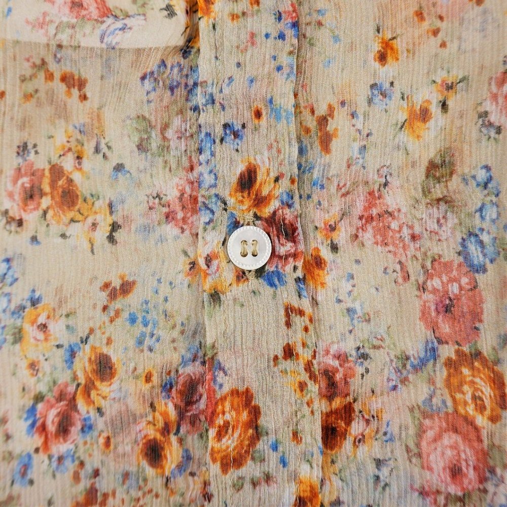 Dsquared2 Silk Floral-Print Button Up Shirt Women's - FCM58 - Picture 6 of 12